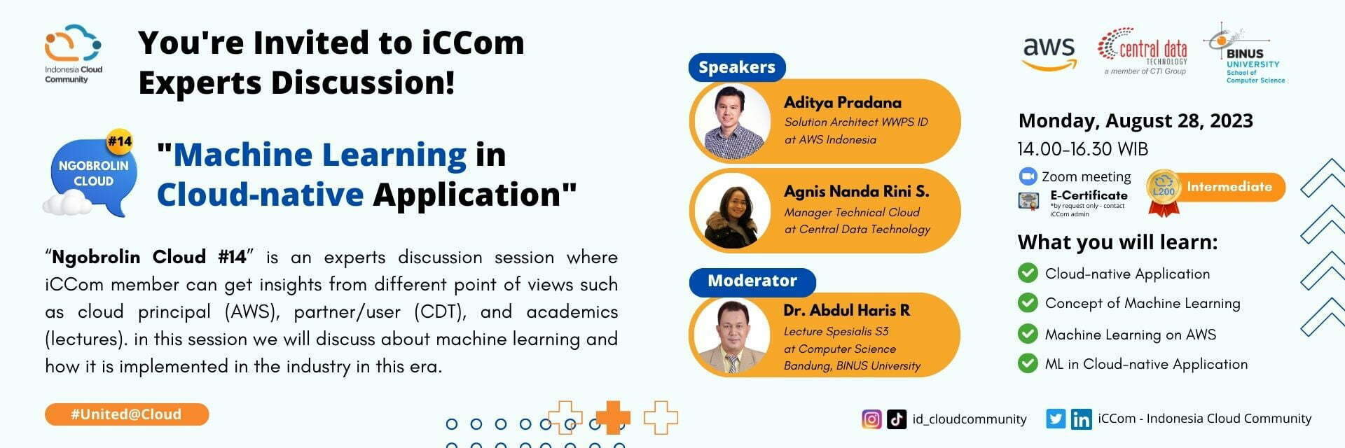 Ngobrolin Cloud #14 (Experts Discussion) – Machine Learning in Cloud-native Application