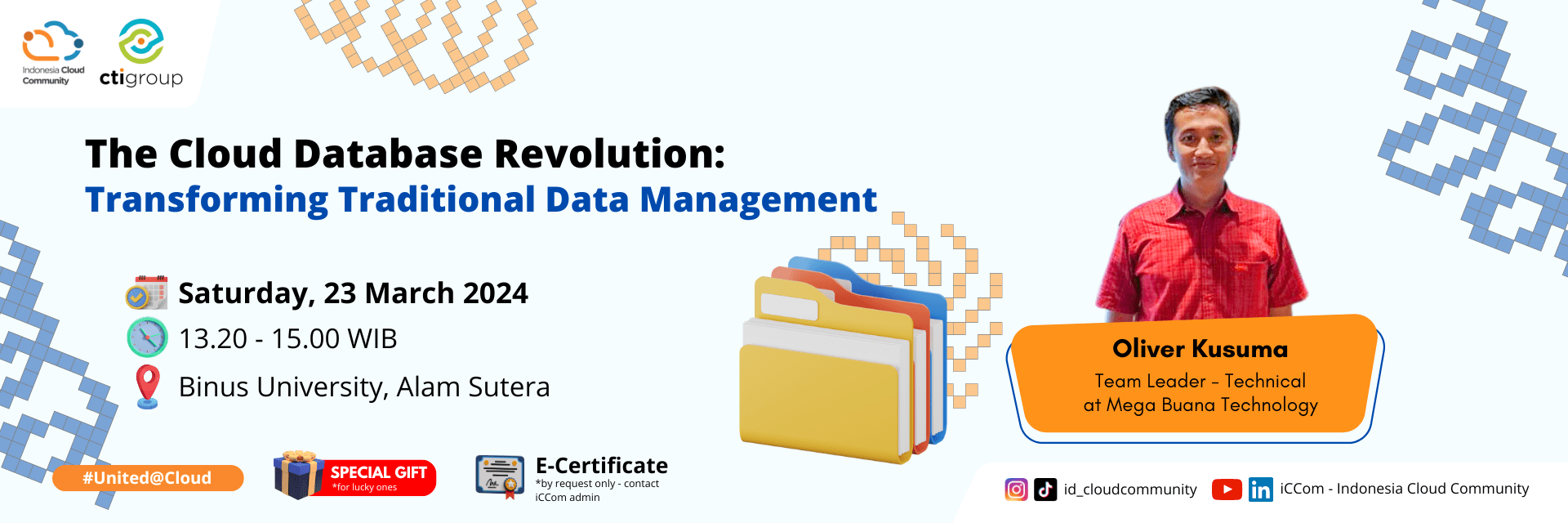 iC-Connect Guest Lecture to Binus University “The Cloud Database Revolution”
